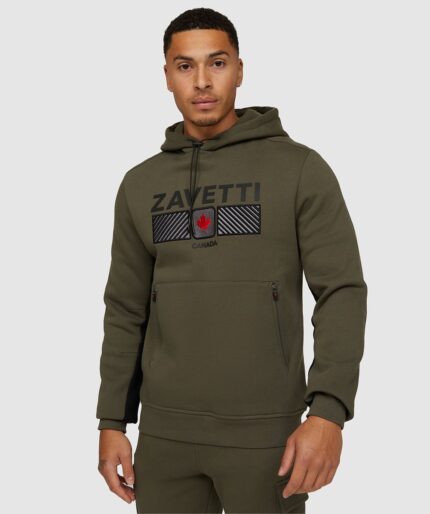 Zavetti Canada Ovello 2.0 Chevron Overhead Hoodie Black